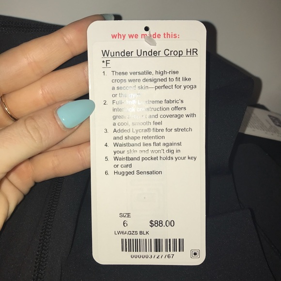 NWT lululemon Wunder Under Crop hi-rise luxtreme - Picture 7 of 7